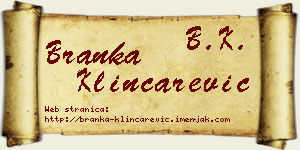 Branka Klinčarević vizit kartica